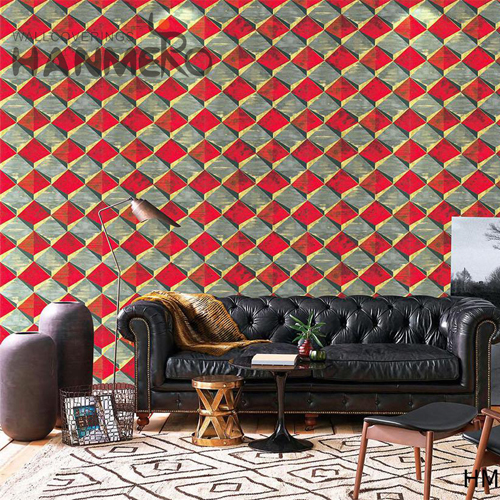 HANMERO Newest PVC Geometric 0.53M cheap wallpaper online store Study Room Embossing European