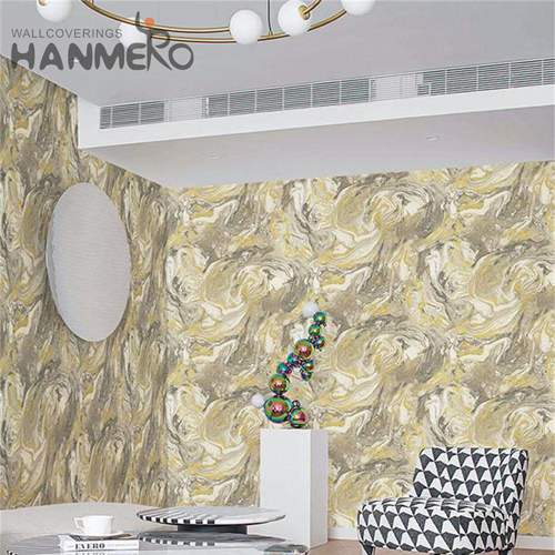 HANMERO Newest PVC Geometric Embossing Study Room 0.53M wallpaper for home wall price European