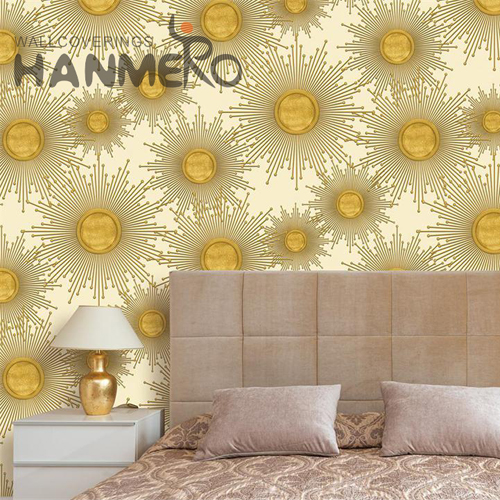 HANMERO PVC Professional Supplier Geometric Embossing Modern Hallways 0.53*9.2M kitchen wallpaper