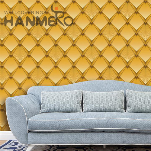 HANMERO PVC decorative wallpaper Geometric Embossing Modern Hallways 0.53*9.2M Professional Supplier