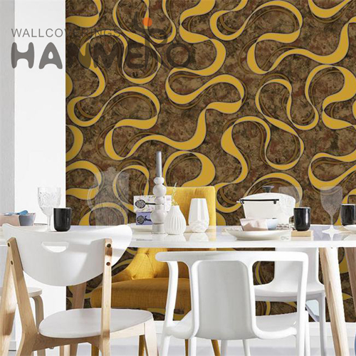 HANMERO PVC Professional Supplier Geometric Embossing commercial wallpaper Hallways 0.53*9.2M Modern