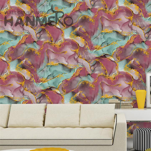 HANMERO PVC Professional Supplier 0.53*9.2M Embossing Modern Hallways Geometric designer wallpaper home
