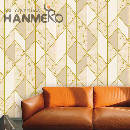 HANMERO Hallways Professional Supplier Geometric Embossing Modern PVC 0.53*9.2M wallpaper for house interior