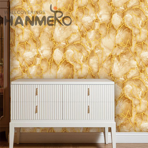 HANMERO PVC Professional Supplier Hallways Embossing Modern Geometric 0.53*9.2M wallpaper for decorating walls