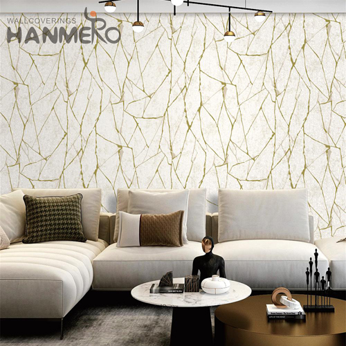 HANMERO PVC wallpaper suppliers Flowers Embossing European Hallways 0.53*10M Best Selling