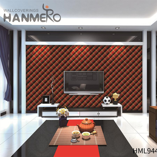 HANMERO PVC best wallpapers for home walls Geometric Embossing Classic Church 0.53*9.2M Simple