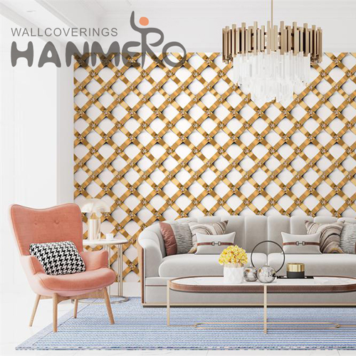 HANMERO PVC Simple Geometric Embossing wallpaper shopping Church 0.53*9.2M Classic