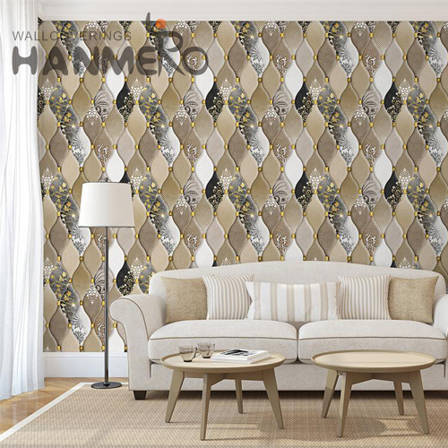 HANMERO PVC Simple Geometric Embossing Classic wallpapers for the walls of house 0.53*9.2M Church