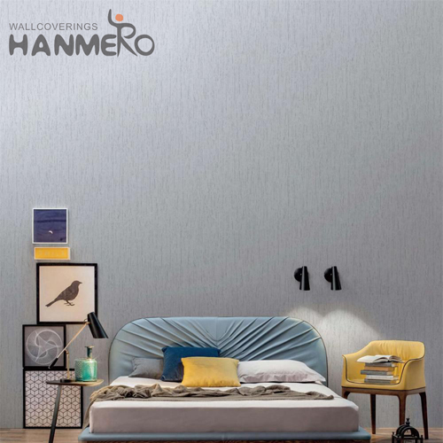 HANMERO PVC Modern Solid Color Embossing Fancy Saloon 0.53*10M room wall wallpaper