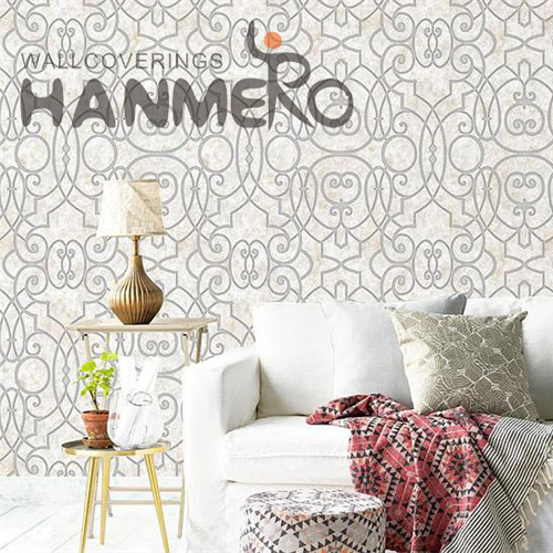 HANMERO PVC 3D Geometric 0.53*9.2M Modern Photo studio Embossing purchase wallpaper online