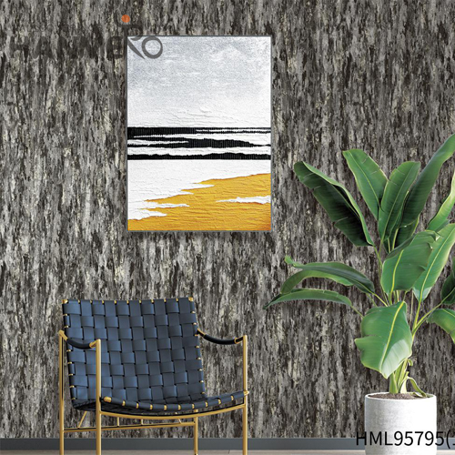 HANMERO PVC wallpaper for bedroom Geometric Embossing Modern Sofa background 1.06*15.6M High Quality