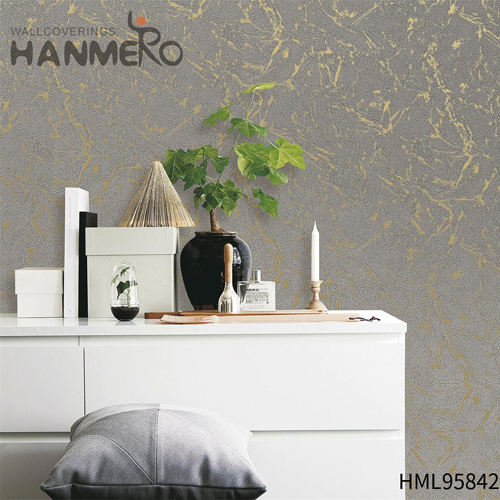 HANMERO PVC High Quality 1.06*15.6M Embossing Modern Sofa background Geometric design home wallpaper
