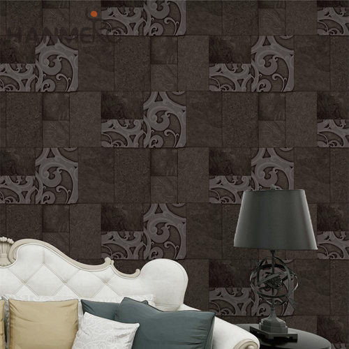 HANMERO PVC High Quality Geometric Embossing Pastoral 0.53*10M House custom home wallpaper