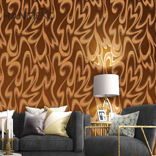 HANMERO PVC High Quality Geometric Wet Embossing home wallpaper patterns Bed Room 0.53*10M Pastoral