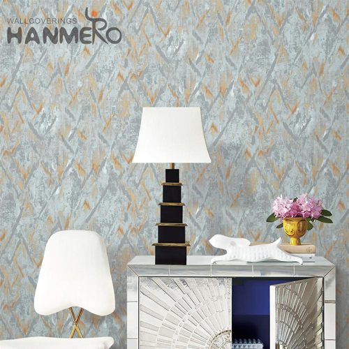 HANMERO PVC New Style Geometric Embossing Modern retail wallpaper stores 1.06*15.6M Cinemas