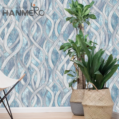 HANMERO PVC Simple Geometric Embossing wallpaper in homes Exhibition 0.53*10M European