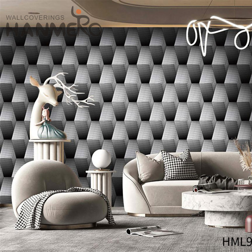 HANMERO PVC wallpaper home Geometric Embossing Modern Restaurants 0.53*9.5M Durable