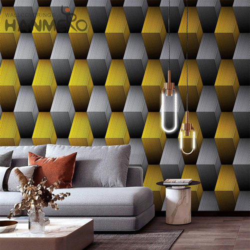 HANMERO PVC Durable wallpaper background Embossing Modern Restaurants 0.53*9.5M Geometric