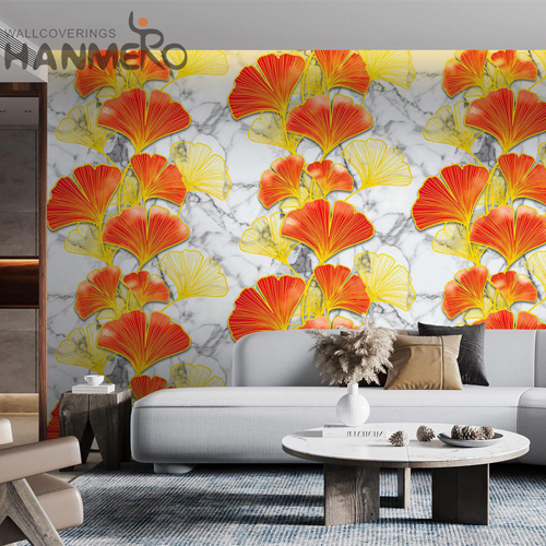 HANMERO PVC Durable Geometric Embossing Modern wallpaper buy 0.53*9.5M Restaurants