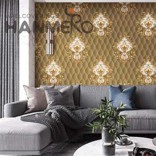 HANMERO 0.53*9.5M Durable Geometric Embossing Modern Restaurants PVC contemporary wallpaper for home