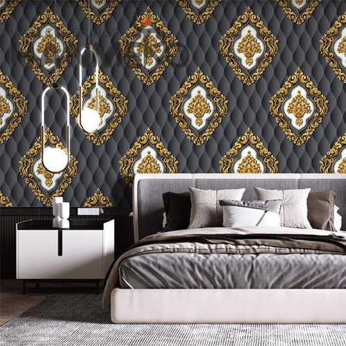 HANMERO PVC Durable 0.53*9.5M Embossing Modern Restaurants Geometric latest wallpaper designs for walls