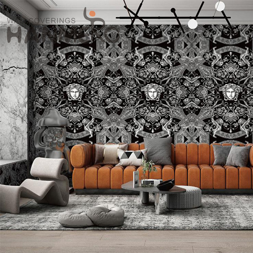 HANMERO PVC Restaurants Geometric Embossing Modern Durable 0.53*9.5M online wallpapers for home