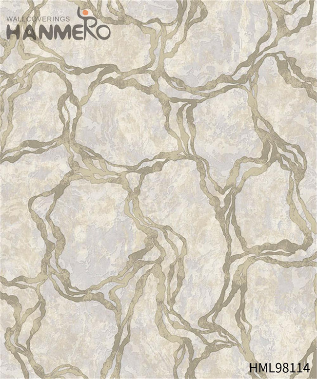 HANMERO PVC Nature Sense Geometric Embossing wallpaper home TV Background 0.53*10M Modern