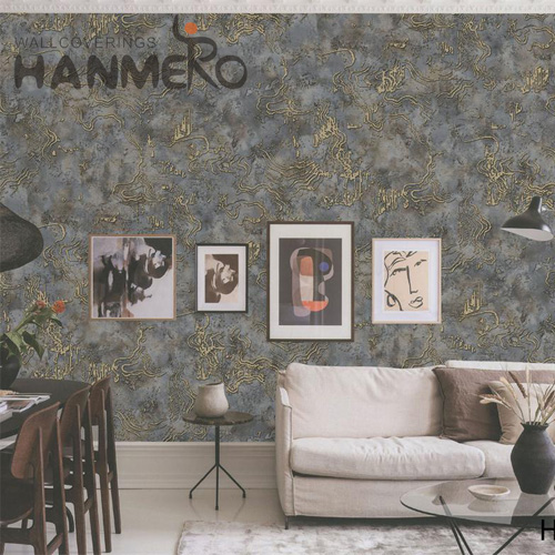 HANMERO PVC New Style Geometric Embossing wallpaper vendors Living Room 0.53*10M Modern