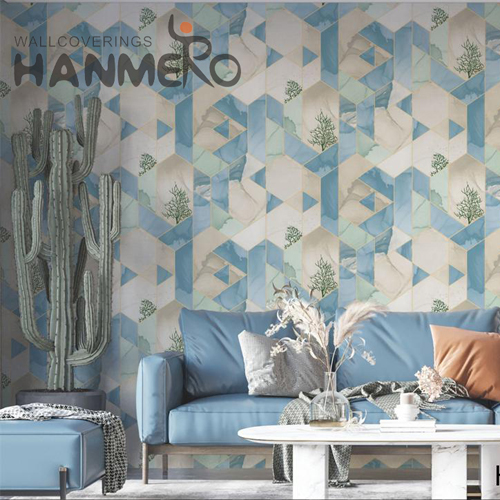 HANMERO PVC Seller Landscape Embossing 0.53*10M Saloon Modern custom wallpaper