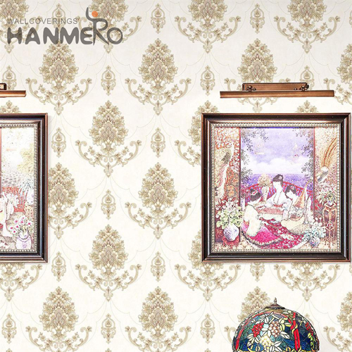 HANMERO PVC Professional Supplier 1.06M Embossing Modern TV Background Flowers design wallpaper for walls