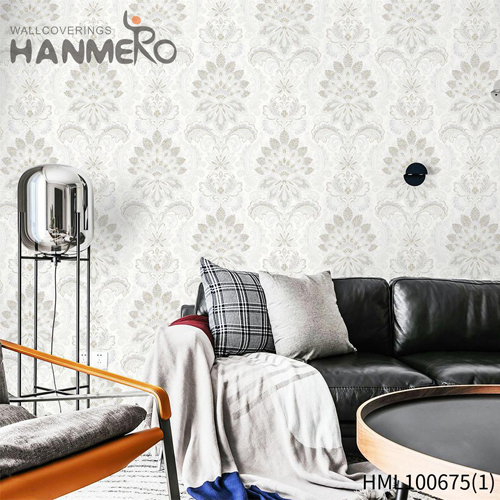 HANMERO PVC Professional Supplier Flowers Embossing Modern 1.06M TV Background house design wallpaper