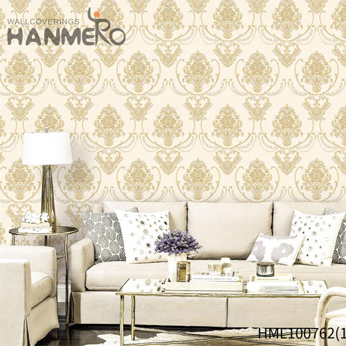 HANMERO Hallways Decoration Flowers Embossing European PVC 1.06M cheap prepasted wallpaper