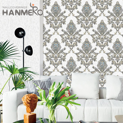 HANMERO PVC 1.06M Flowers Embossing Classic Church Decoration cheap wallpaper for home