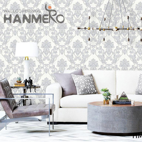 HANMERO Nightclub Simple Flowers Embossing Pastoral PVC 1.06M wallpaper designs for home interiors