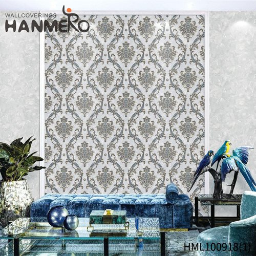 HANMERO PVC Pastoral Flowers Embossing Simple Nightclub 1.06M designing wallpaper patterns