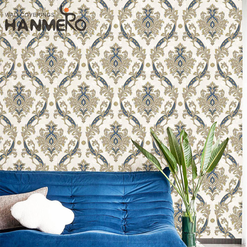 HANMERO PVC Simple Flowers Pastoral Embossing Nightclub 1.06M price of wallpaper