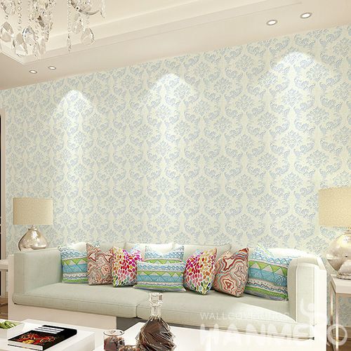 HANMERO New Fashion Classic Damask Wet Embossed Wallpaper for Living Room Wall Manufacturer Designer Photo Quality