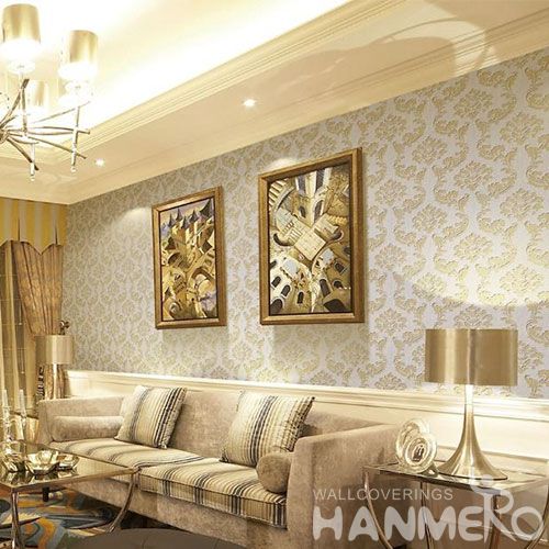 HANMERO Natural Material New Style Wet Embossed Wallpaper for Bedroom House Decorative with Best Prices and CE Certificate