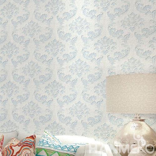 HANMERO Popular Simple Style Interior Room Decorative Wet Embossed Wallpaper Exclusive Technology Wallcovering Factory