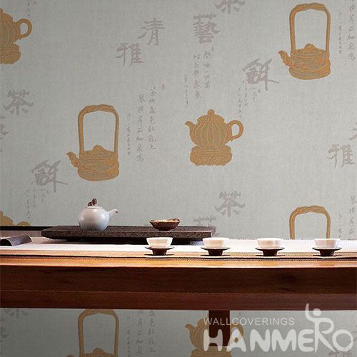 HANMERO Professional Home Wallcovering Chinese Style Wet Embossed Wallpaper for Interior Household Wall Decoration