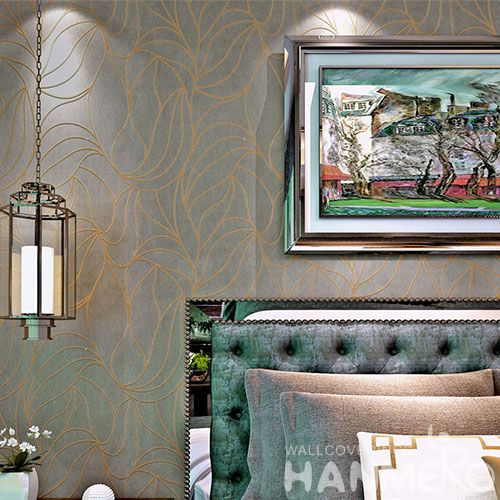 HANMERO 0.53 * 10M / Roll Chinese ExporterCheap Glitter Wallpaper Interior Room Decoration Wallcovering Free Samples