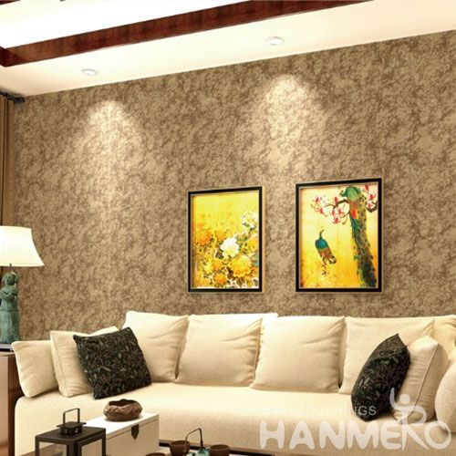 HANMERO Latest Removable Chinese Supplier 0.53 * 10M Gilding Wallcovering Hall Decoration Wallpaper Simple Designs