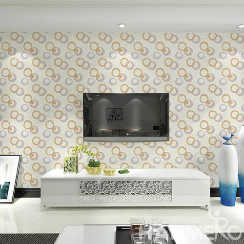 HANMERO Strippable Fashion Chinese 0.53 * 10M Beads Wallpaper Circle Pattern Cheap Wallcovering Wholesale Factory Sell Directlly