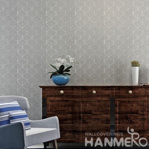 HANMERO Modern Simple Design Plant Fiber Particle Wallpaper 0.53 * 10m / Roll Room Wallcovering Wholesaler