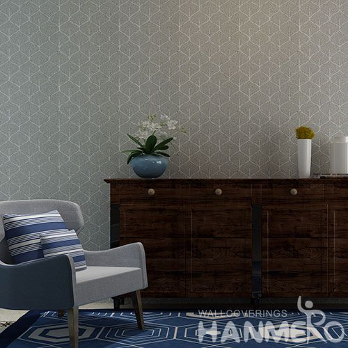 HANMERO 0.53 * 10M / Roll Chinese Exporter Natural Plant Fiber Particle Wallpaper for Interior Room Decoration with Unique Technology