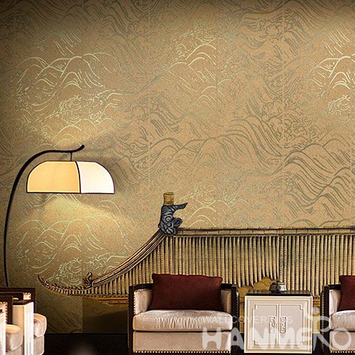 HANMERO New Arrival Bronzing Technology Plant Fiber Particle Wallpaper for Nightclub Decoration Manufacturer from China