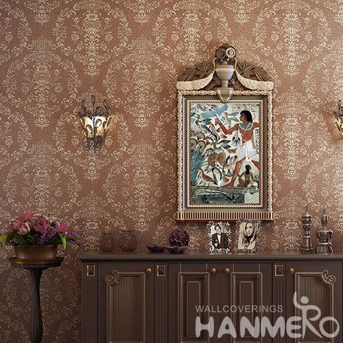 HANMERO Strippable Modern  Plant Fiber Particle Wallpaper with Bronzing Technology 0.53 * 10m / Roll Wholesaler Exporter from China