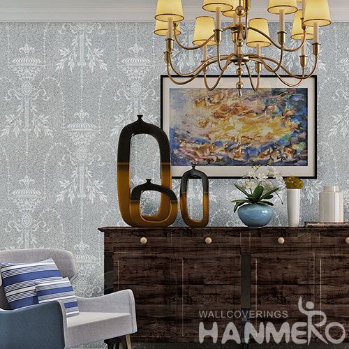 HANMERO Modern Simple Style 0.53 * 10M / Roll Natural Plant Fiber Wallpaper Household Room Wallcovering for Wholesale Prices