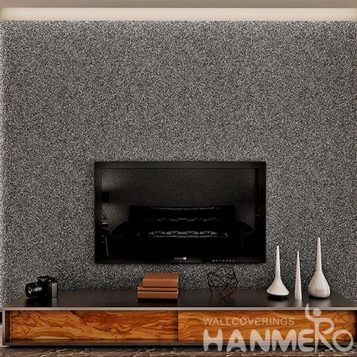 HANMERO Modern Simple Style Wallcovering Manufacture Natural Stone Textured Mica Wallpaper 0.53 * 10M / Roll for Study Room Factory Price