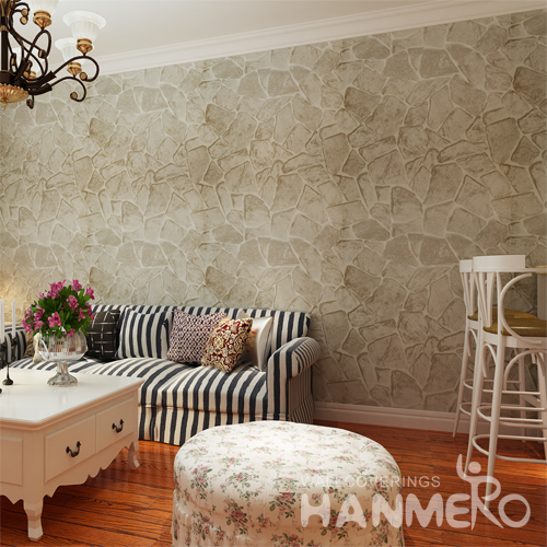 Hanmero Rural Style Imitation Marble Wallpaper Decor Gray